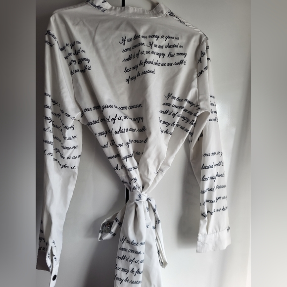 Casual script printed jumpsuit - Picture 6 of 12